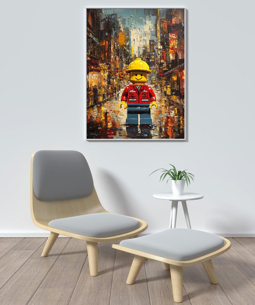 Lego City Painting Digital Printable Wall Art.