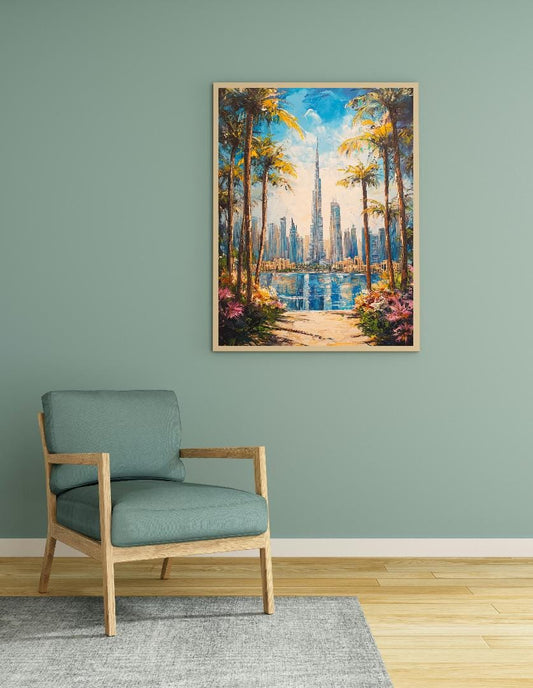 Dubai Burj Khalifa Digital Printable Wall Art.